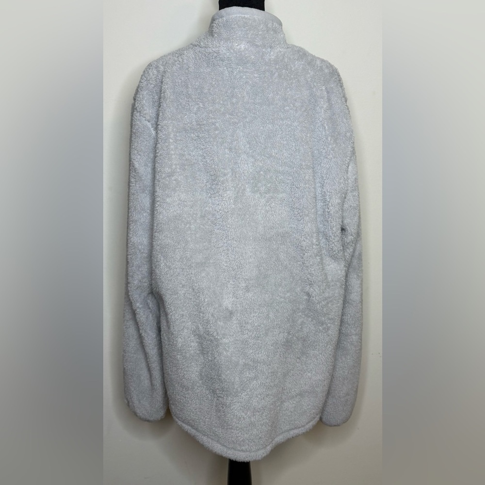 Champion 1/4 zip front fleece pullover light gray soft cozy front pocket Large - Picture 5 of 7